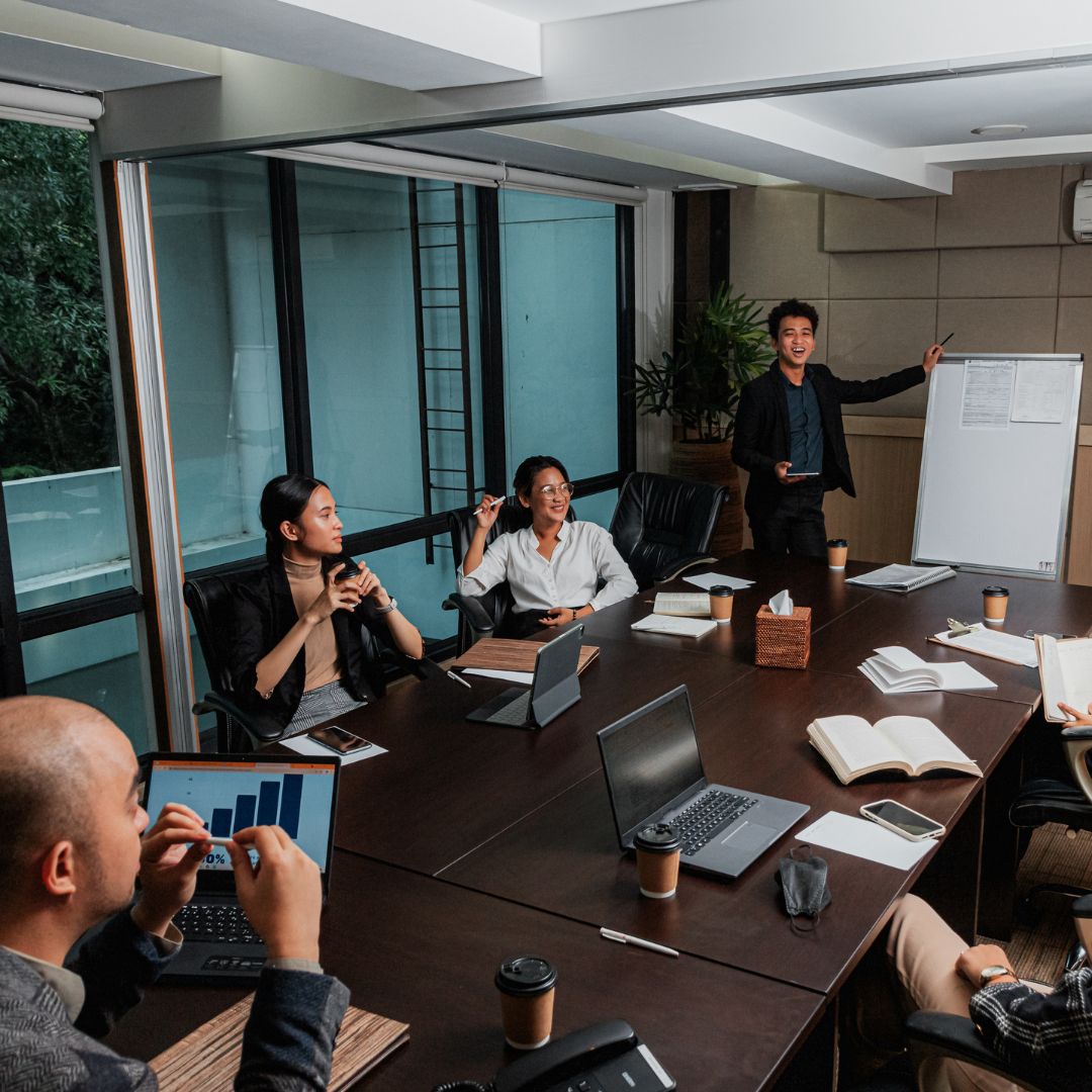 team meeting in a board room